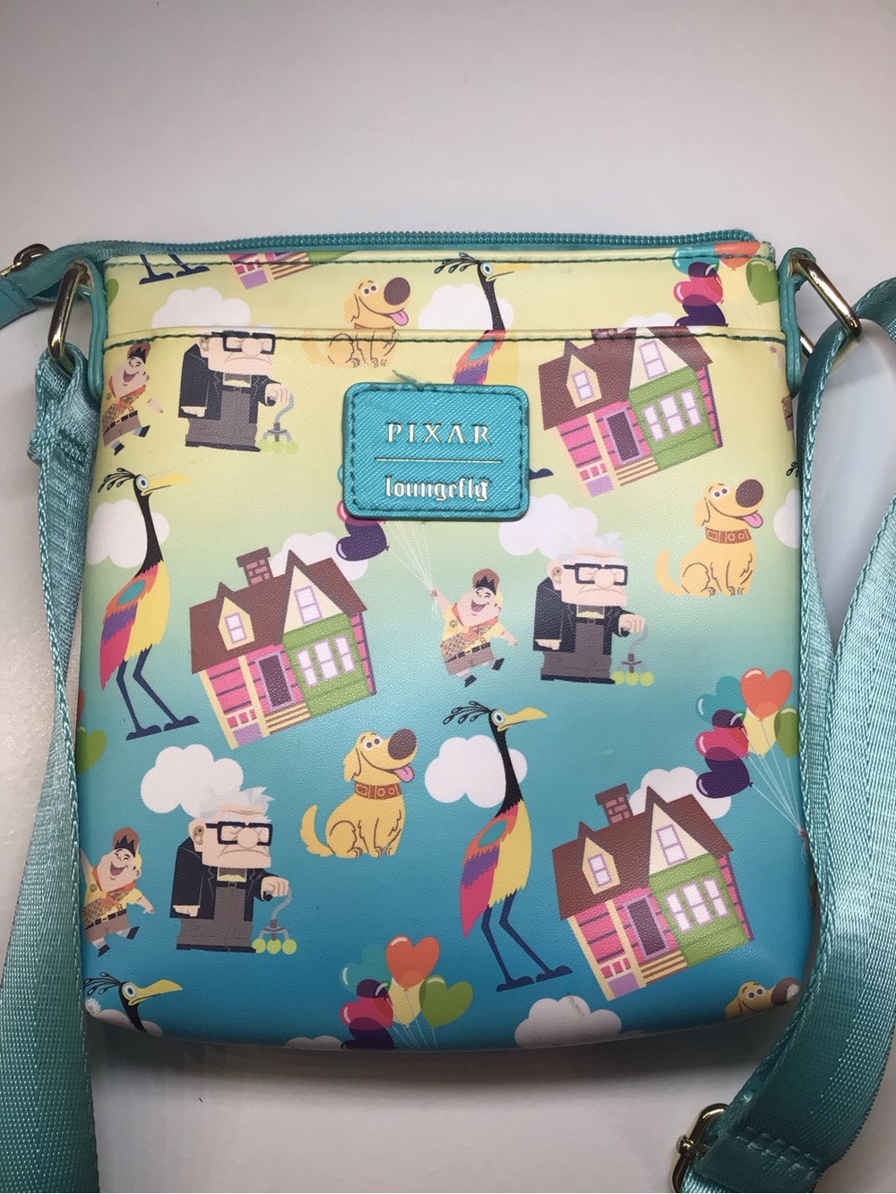Loungefly Pixar Up Gradient Crossbody - Teal & Yellow